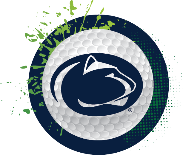 Golf ball with Penn State logo on it