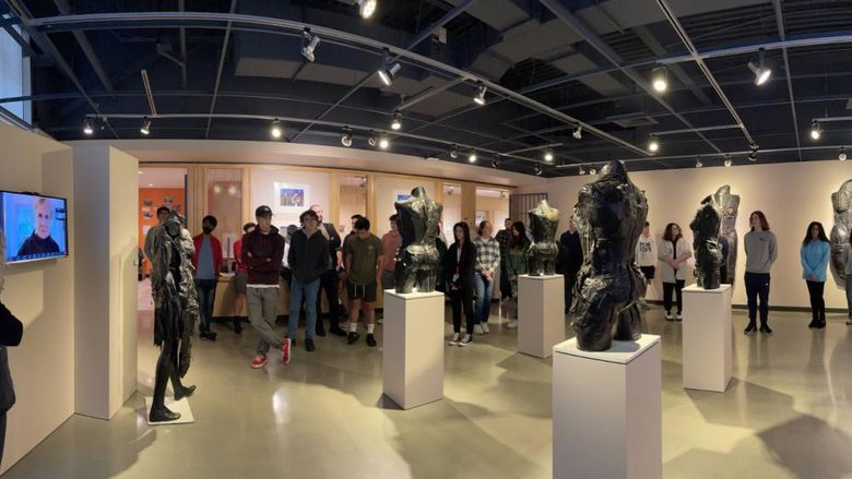 Students in gallery at PSU-LV