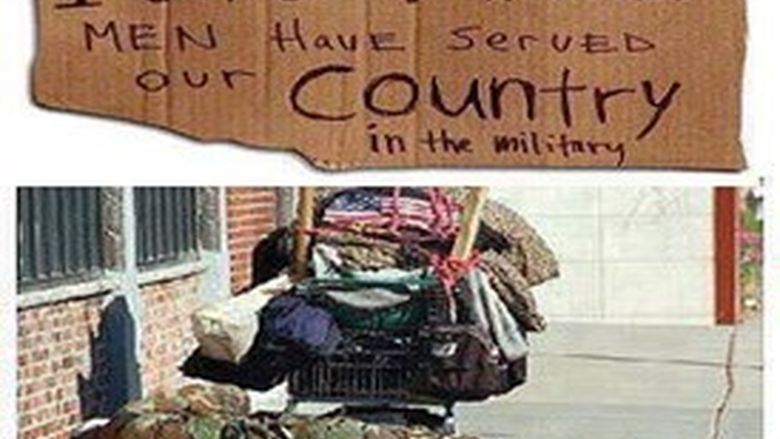 An image of a homeless veteran