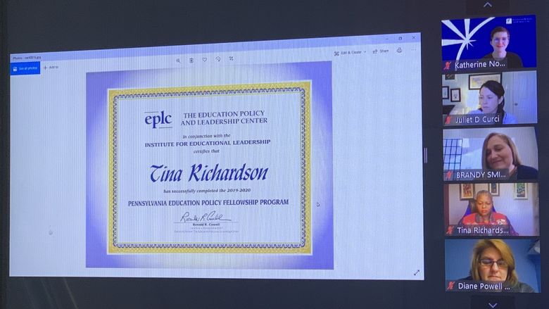 Screen shot of certificate