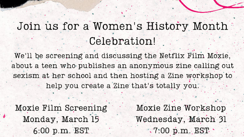 Moxie Zine event flyer