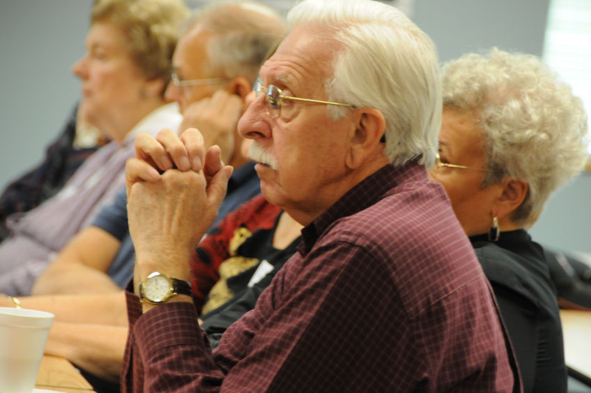Older adults at a lecture