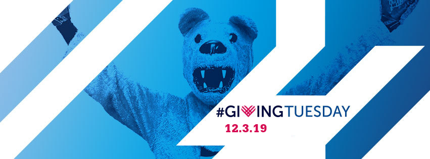 graphic with nittany lion and language about giving tuesday