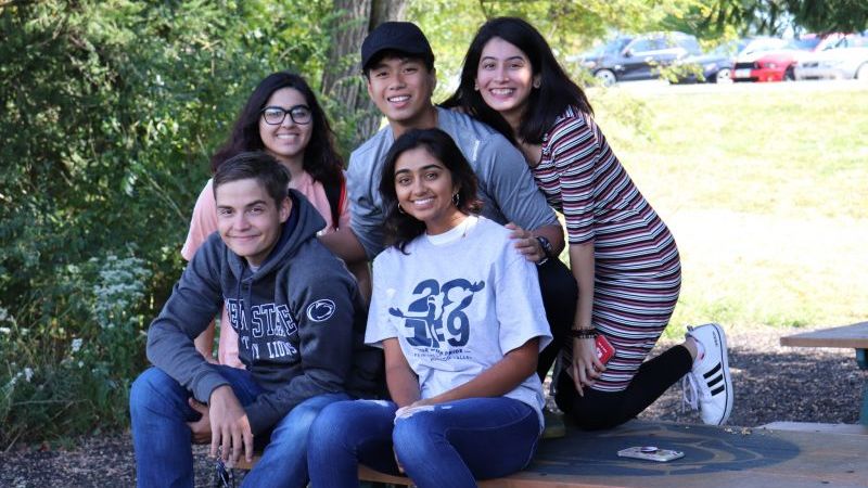 group of students smiling