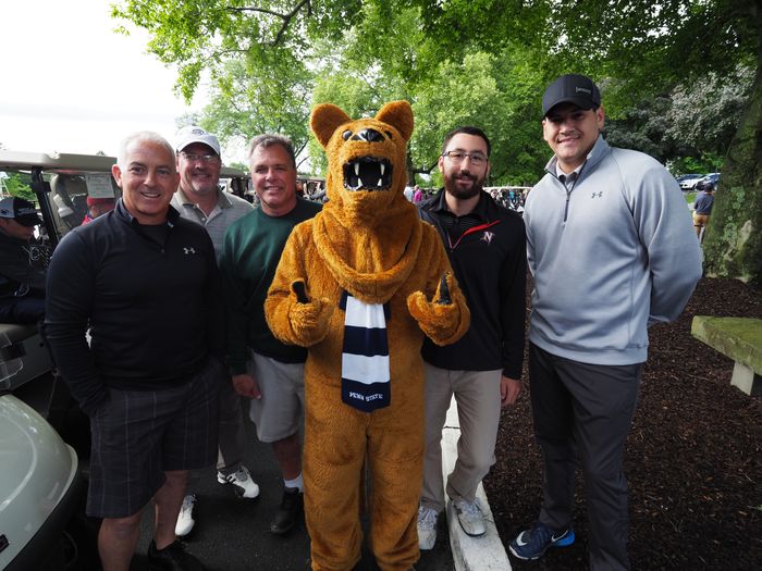 five golfers with Nittany Lion