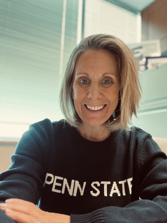 woman smiling at camera 