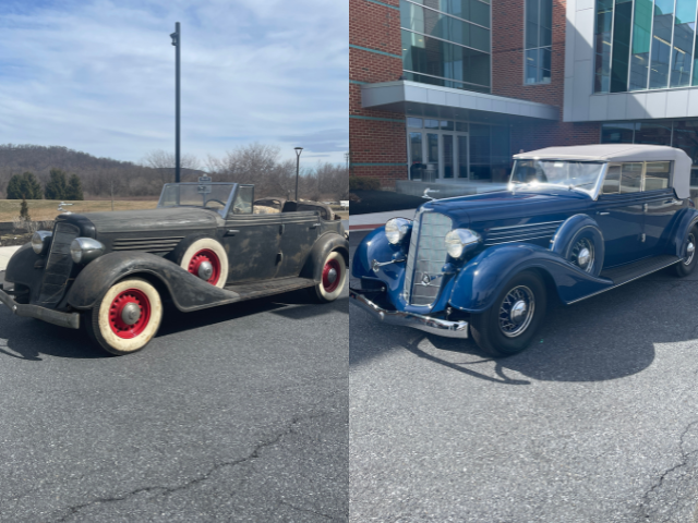 Before and after examples of vintage 1934 Buick restoration from global jewelry mogul Nicola Bulgari’s private car collection.