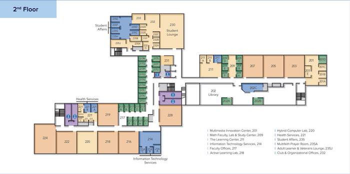 Penn State Lehigh Valley 2nd Floor Map