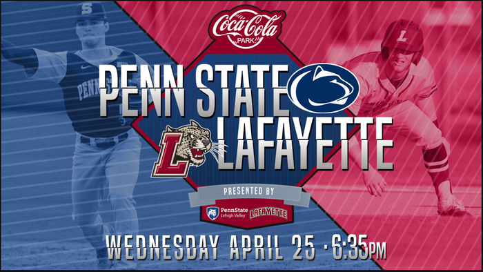 Penn State vs Lafayette baseball game on Wednesday, April 25