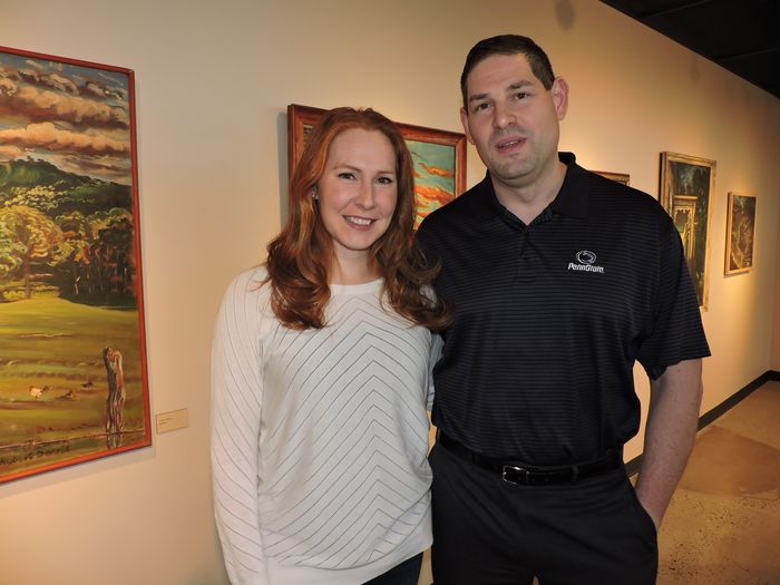 Katelyn and Shane in art gallery