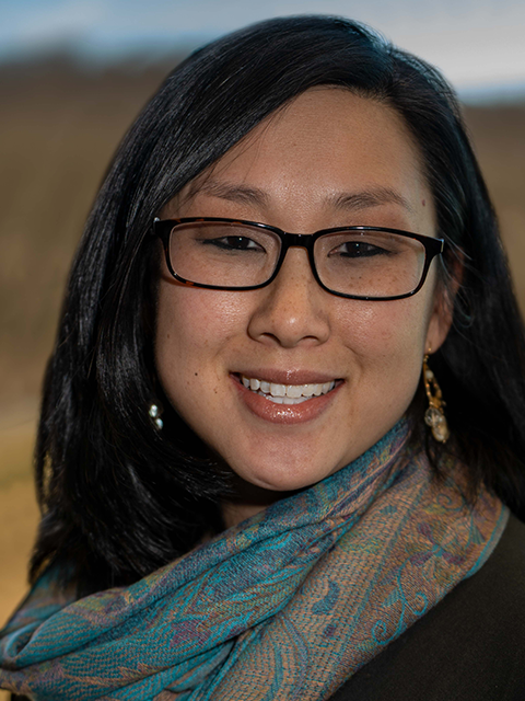 woman smiling at camera 