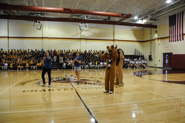 Group during pep rally