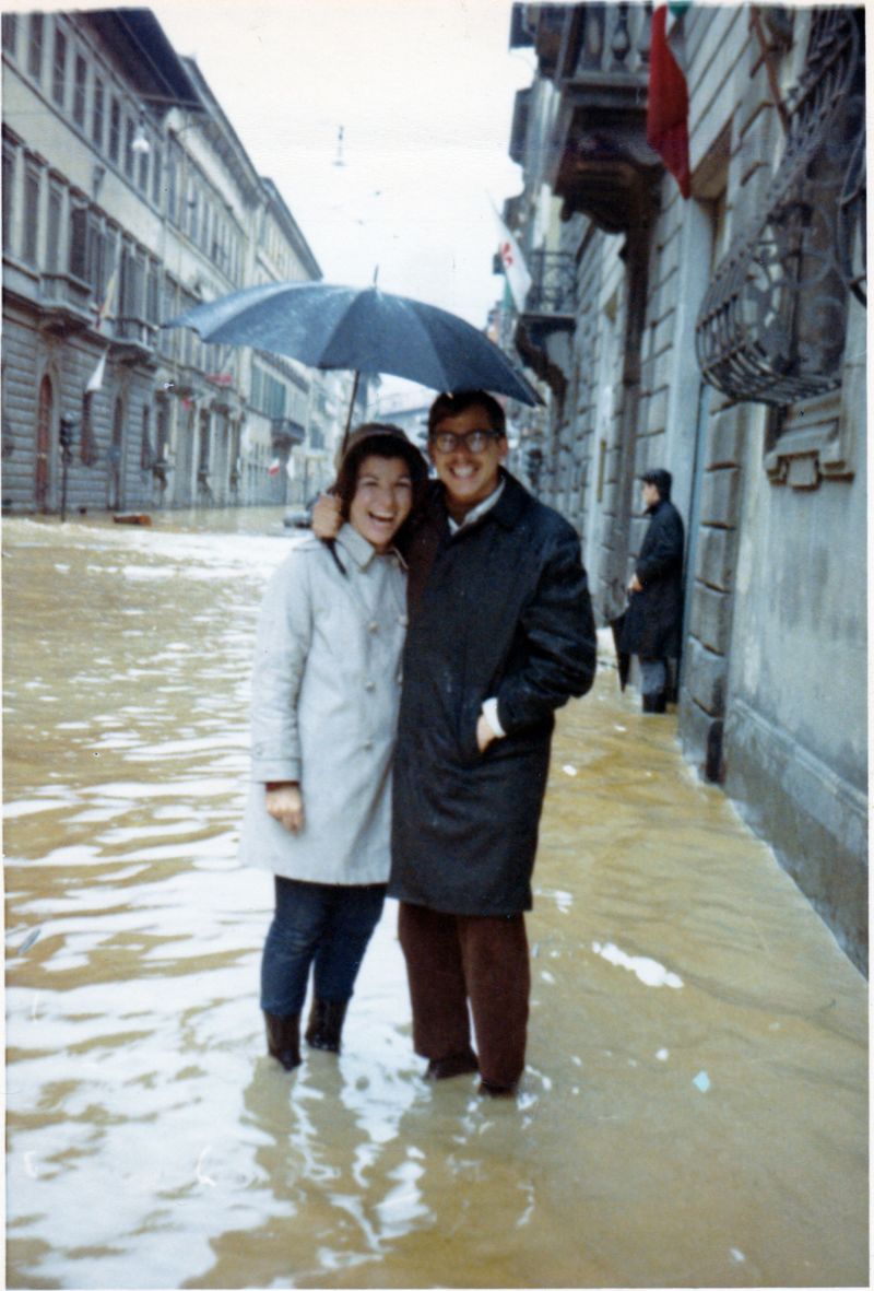 Kenneth Thigpen in Florence with his wife in 1966