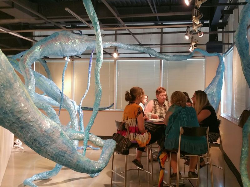Teachers take a break in gallery