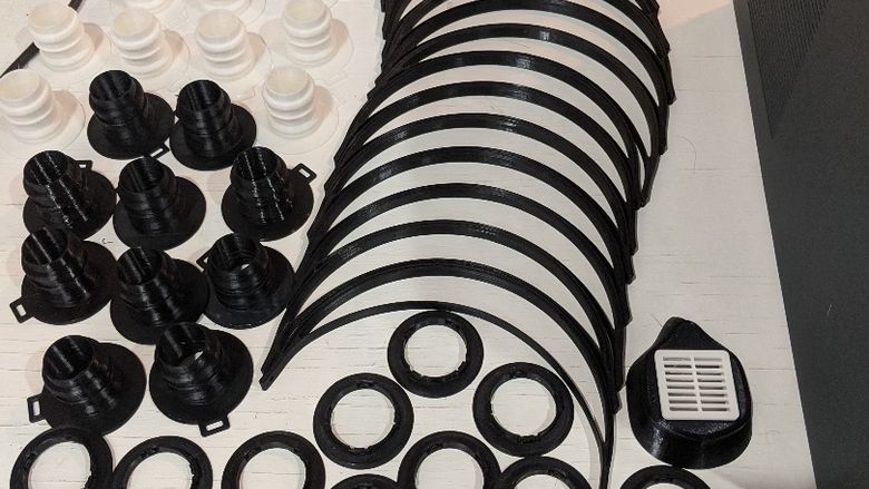 printed PPE pieces