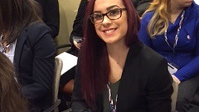 Kate Byrnes in a meeting room