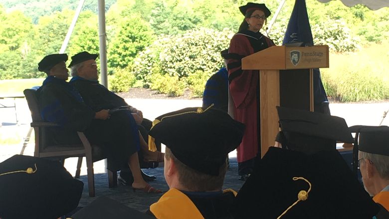 professor at podium