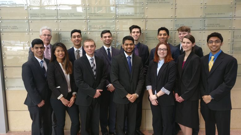 Group of students at case competition