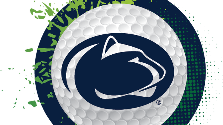 Golf ball with Penn State logo on it