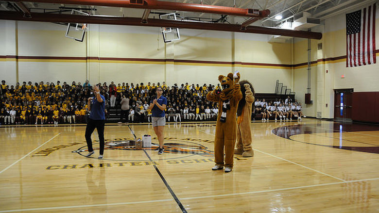 Group during pep rally