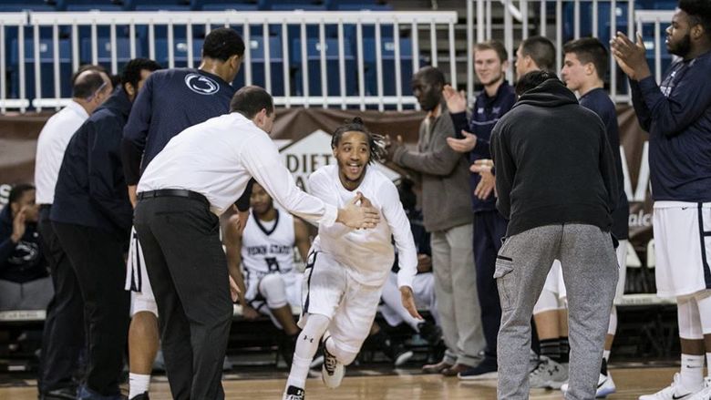 Tarvis Gilbert running out on the court