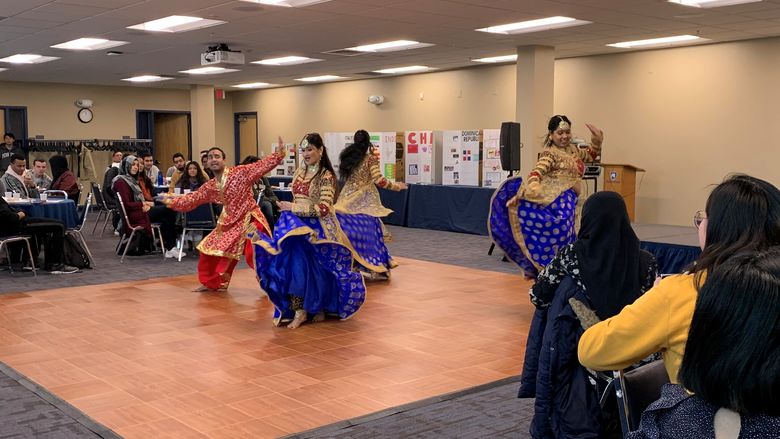 Indian dancers on center floor
