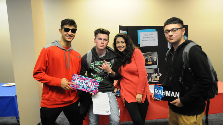 A group of students pose together