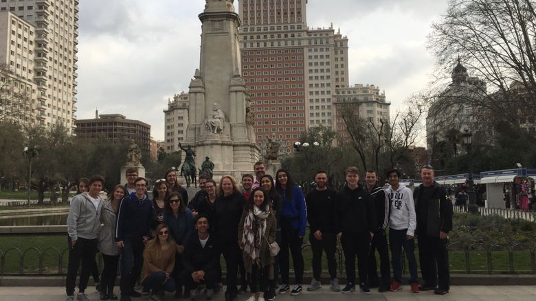 Group of stuents in Madrid