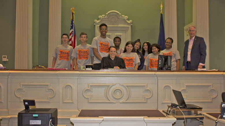 campers in courtroom