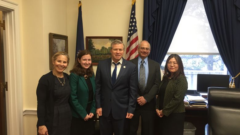 four people with congressman dent