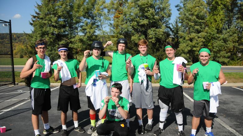 group of dodgeball participants