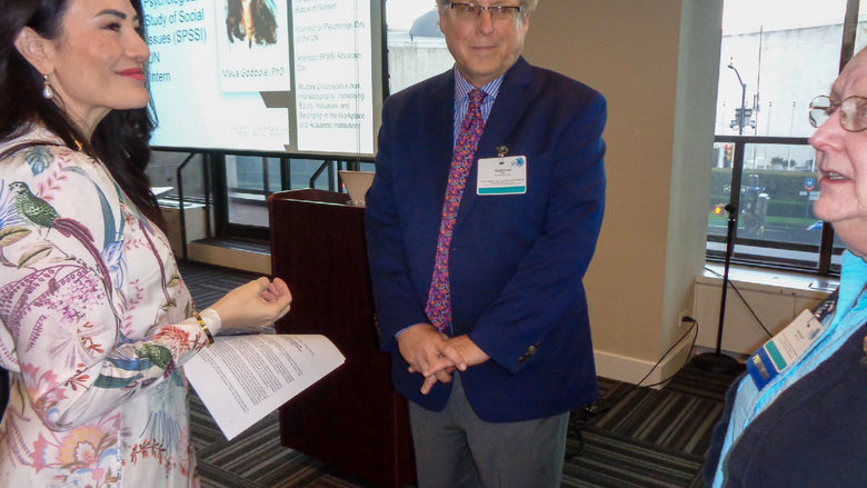 David Livert with Ambassador Chan of Costa Rica and Abigail Stewart, SPSSI president