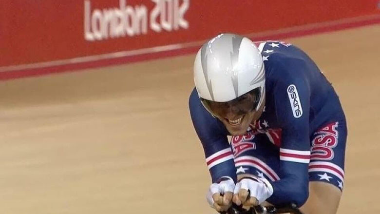cyclist competing in london games