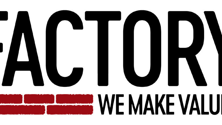 logo for Factory with tagline We Make Value