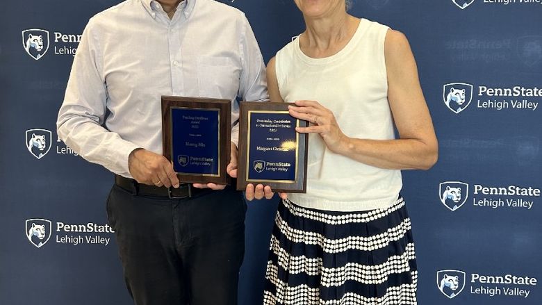 PSU-LV professors Maung Min and Margaret Christian receive rewards at All Campus Day 