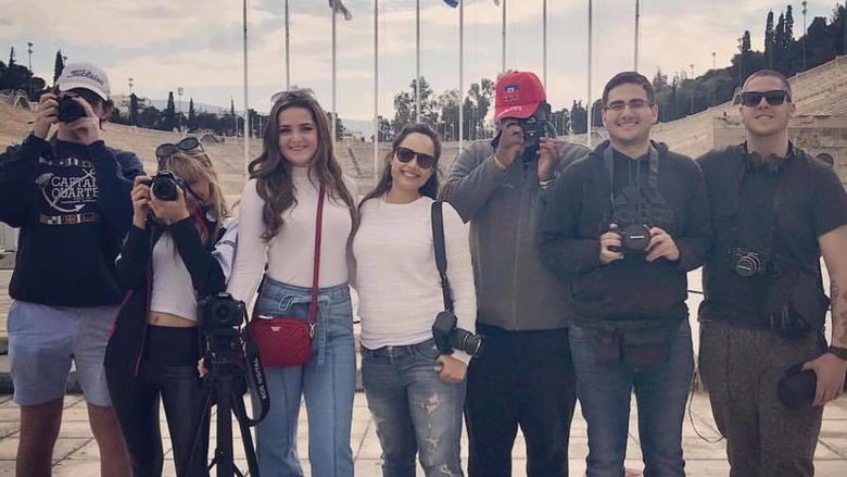 students at the acropolis
