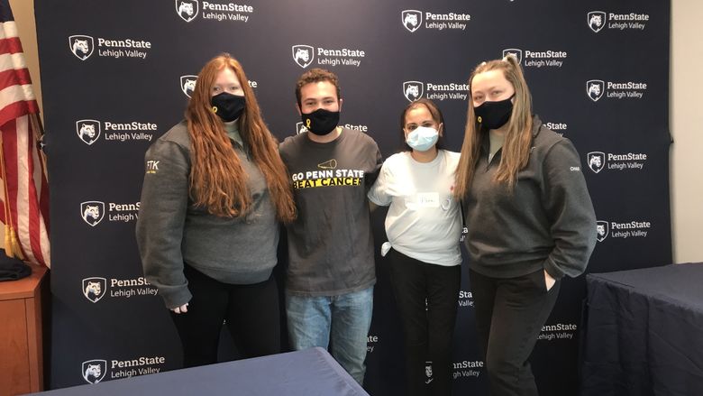 PSU-LV's THON dancers pose for photo 