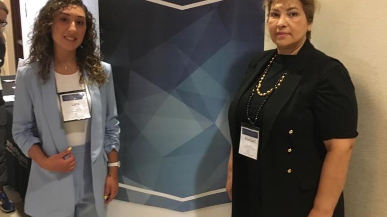 PSU-LV's Dr. Kiani and student Lara AbdelAhad at Lilly Confrence