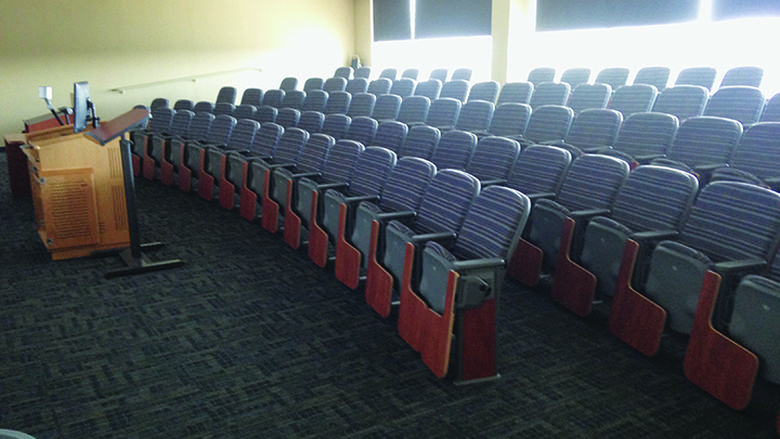 chairs in lecture hall