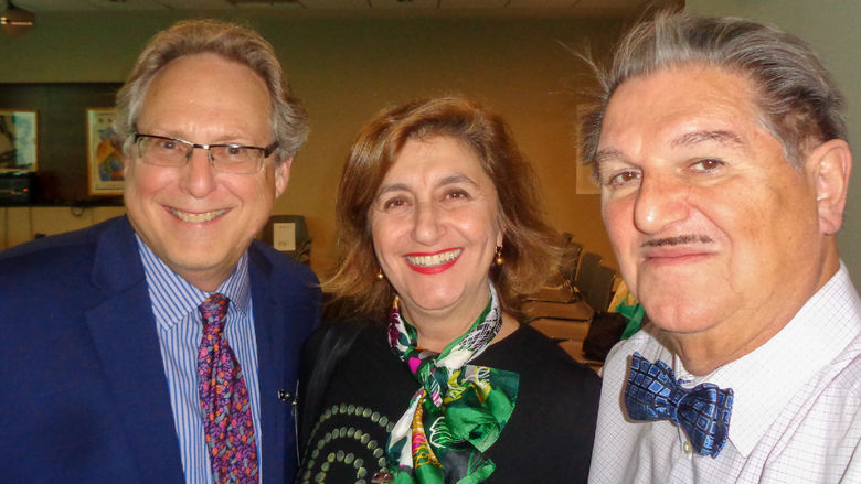 David Livert with Houry Geudelekian, Chair, NGO Committee on the Status of Women and Harold Takoosan, Professor of Psychology at Fordham University.