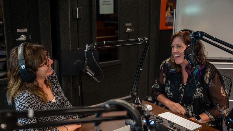 Jen Jarson, head librarian at PSU-LV and Kate Morgan, instructional designed and PSU World Campus host a new research podcast