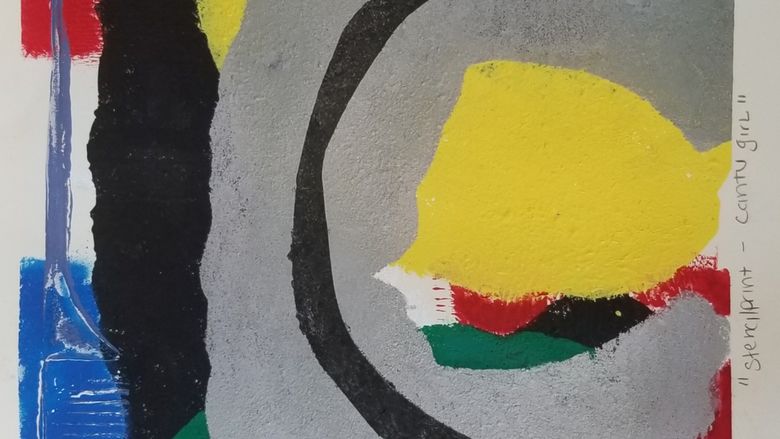 stencil print bold colors