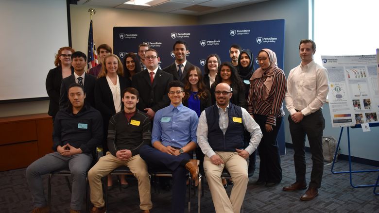 group of students who participated in research symposium