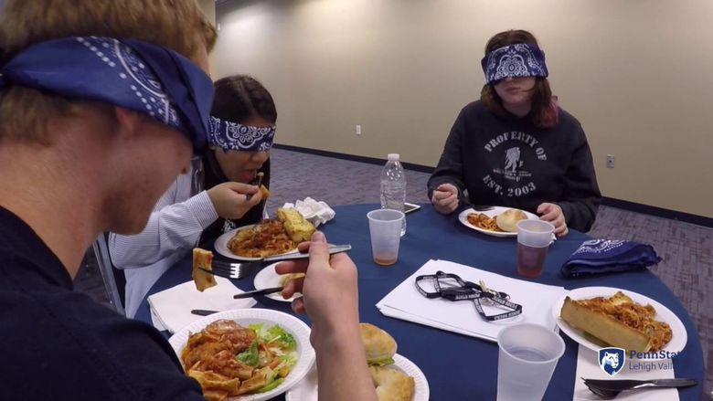 The LEO Club hosted Dining in the Dark