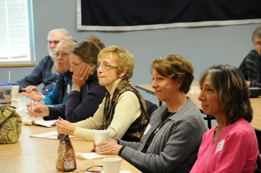 Senior adults attending a lecture