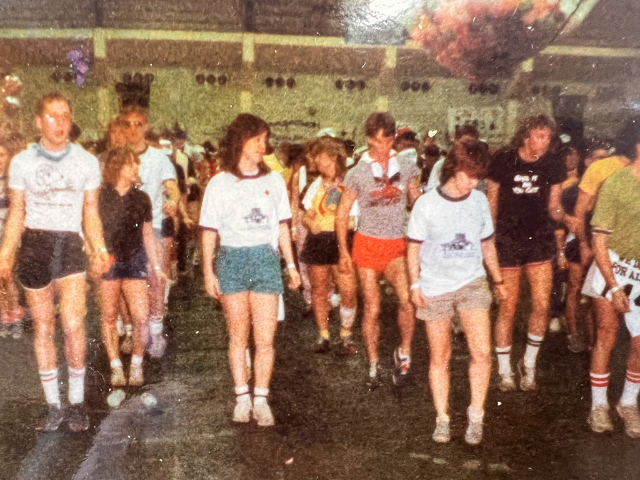 Penn State students dancing - 1984