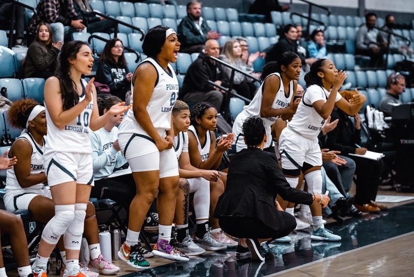 PSU-LV Women's Basketball Players Cheering