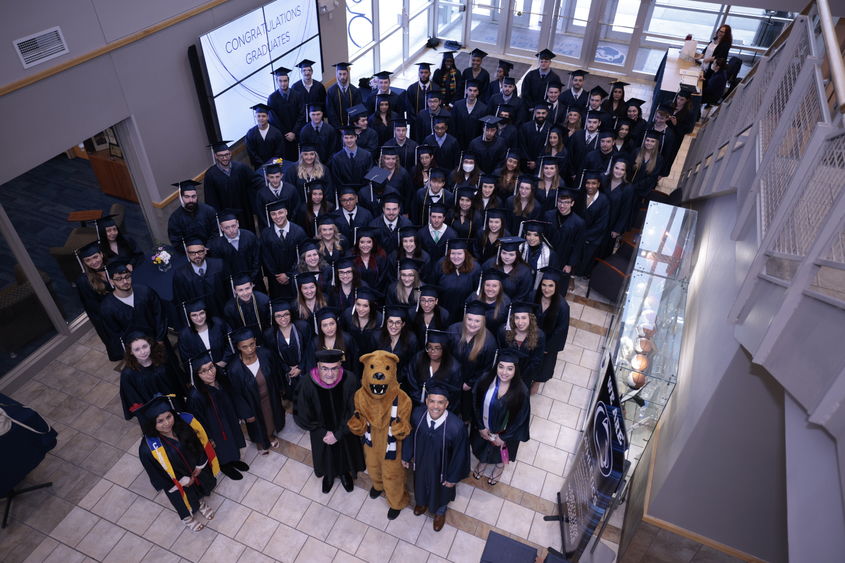 Students pose for picture 