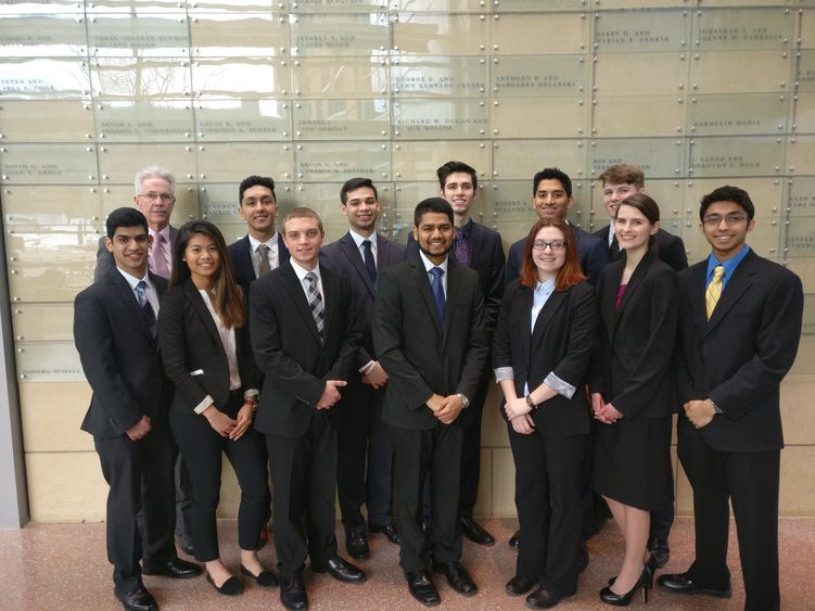 Group of students at case competition