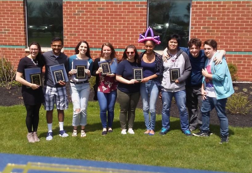 Group shot of student award winners